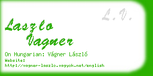 laszlo vagner business card